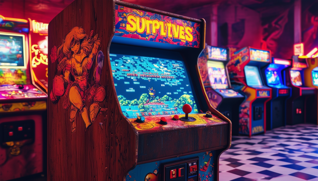 découvrez l'expérience de jeu ultime avec notre machine d'arcade rétro, un véritable voyage dans le temps qui ravive la nostalgie des salles de jeu des années 80. profitez d'une sélection de vos jeux classiques préférés dans une conception élégante et intemporelle.