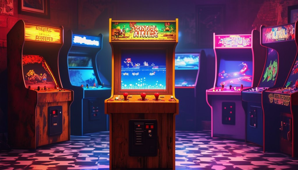 découvrez notre machine d'arcade rétro, alliant nostalgie et technologie moderne. revivez les classiques des jeux vidéo avec un design authentique et des fonctionnalités contemporaines, idéale pour les amateurs de jeux et les collectionneurs.