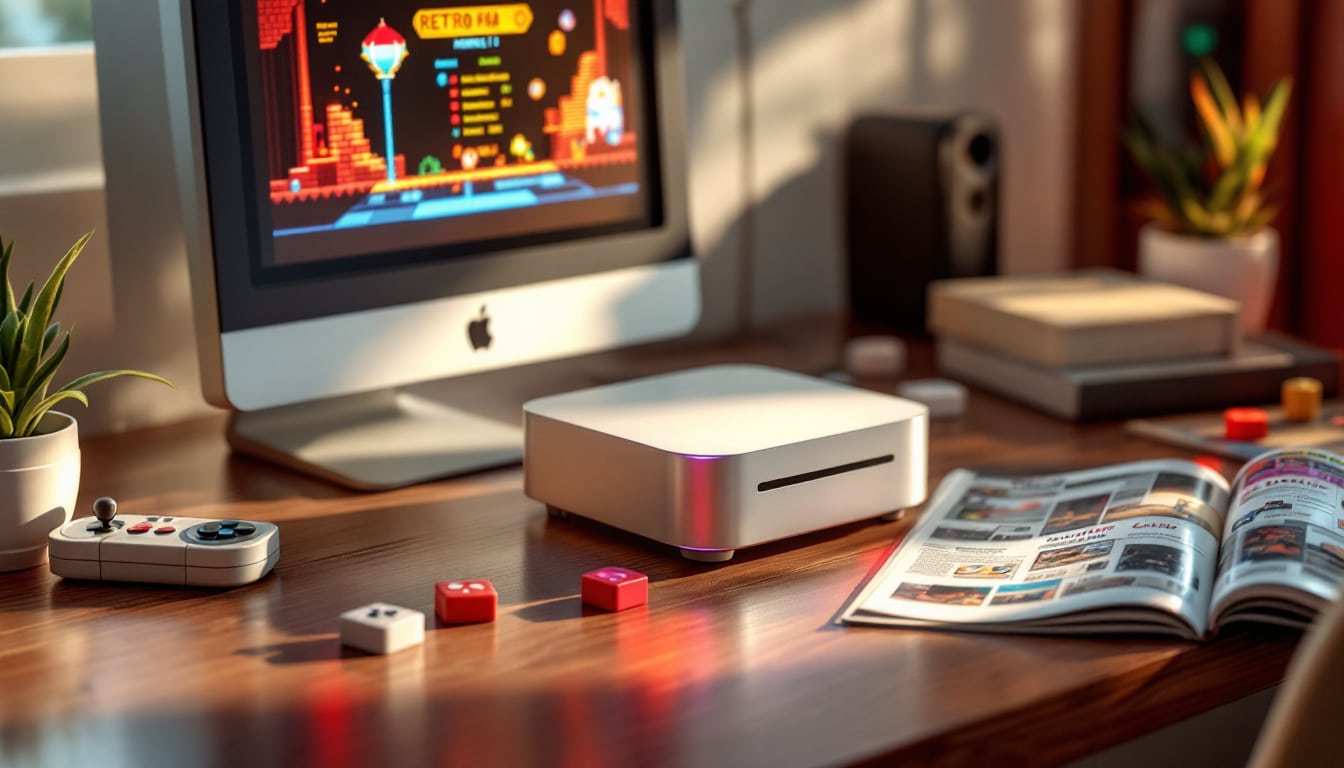 découvrez le mac mini g4, une véritable pépite pour les amateurs de rétrogaming sur mac. avec son design compact et ses performances surprenantes, redécouvrez vos jeux rétro préférés dans un format moderne et accessible.