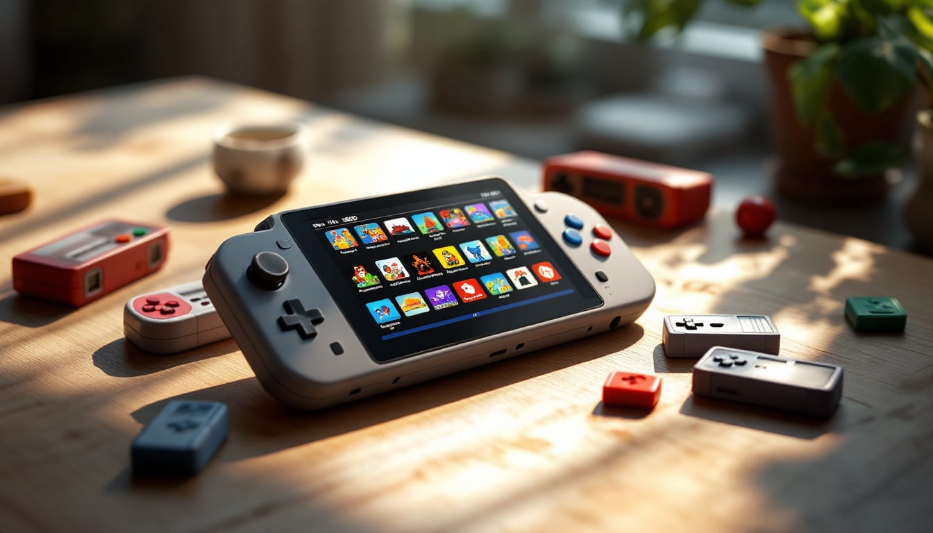 découvrez une console portable à 80 $ qui vous donne accès à plus de 10 000 jeux rétro. revivez vos souvenirs d'enfance et plongez dans l'univers des classiques du jeu vidéo où que vous soyez!