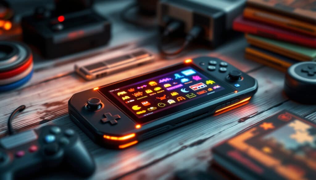 plongez dans l'univers des jeux rétro avec notre console portable à seulement 80 $ ! découvrez plus de 10 000 titres emblématiques et revivez vos souvenirs d'enfance partout où vous allez. parfait pour les passionnés de rétrogaming !