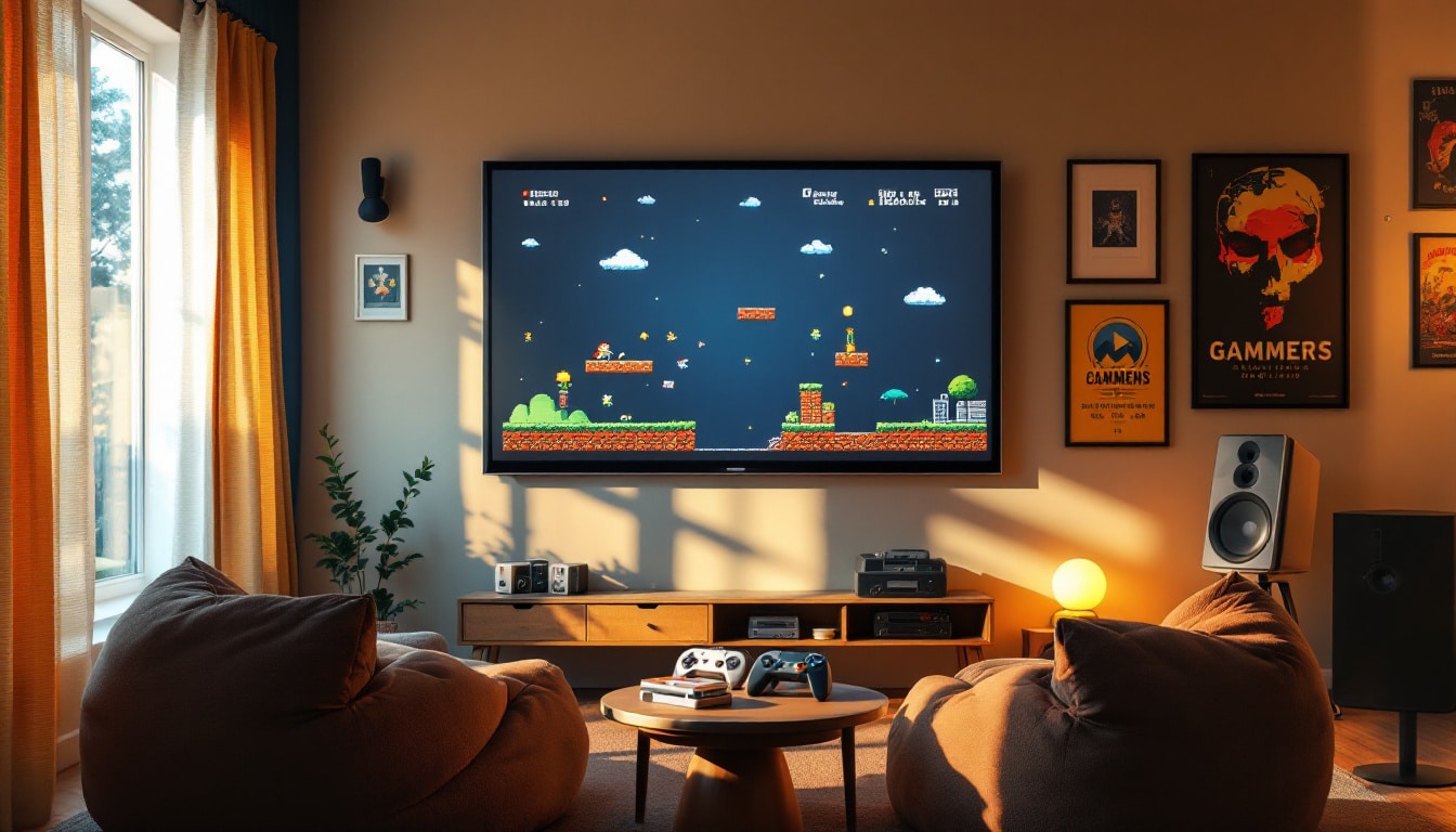 transformez votre espace en un véritable sanctuaire du jeu rétro avec notre projecteur à seulement 100 $. plongez dans l'univers des classiques tout en profitant d'une expérience immersive et nostalgique à chaque utilisation.